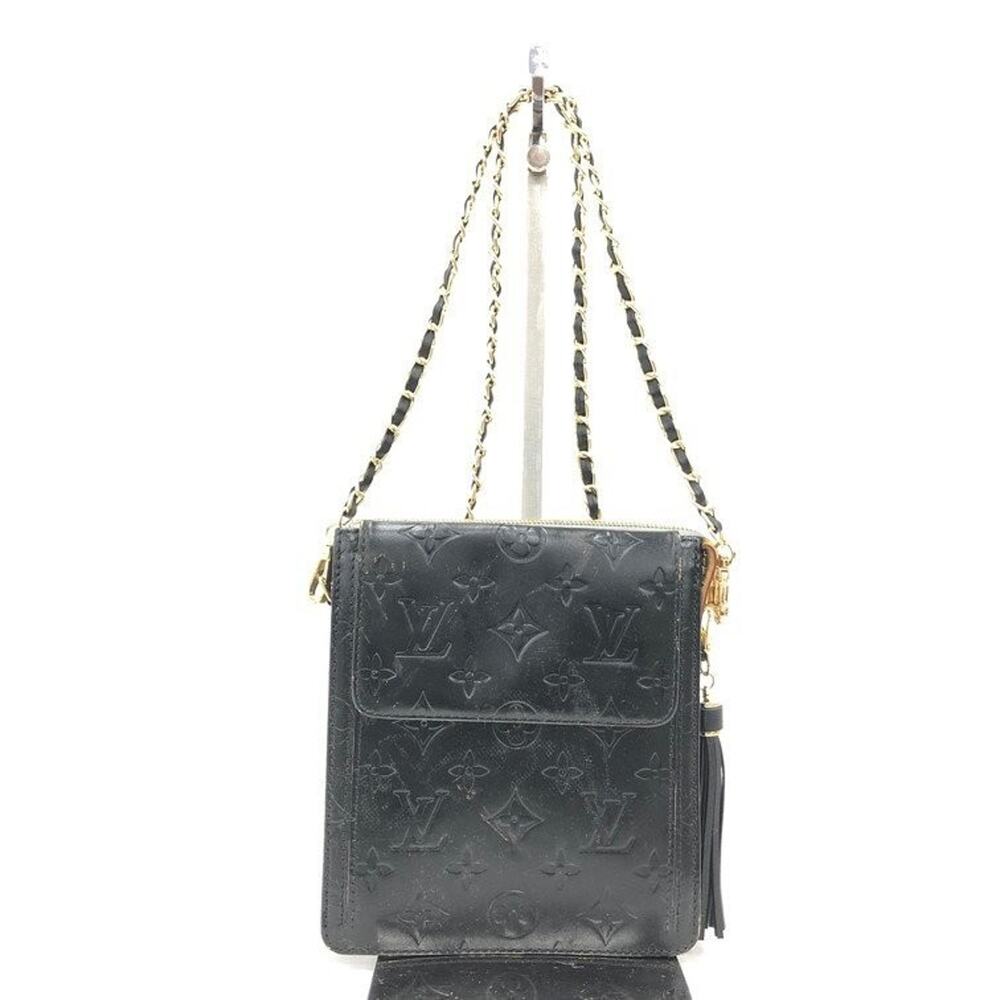 LOUIS VUITTON Louis Vuitton Shoulder Bag Vernis Mott Black TH0959
